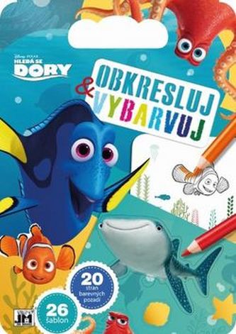 Obkresluj a vybarvuj Hledá se Dory