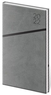 Diář 2022 Grife - šedo/černý, týdenní kapesní