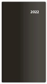 Diář 2022 Torino - černý, čtrnáctidenní kapesní PVC