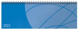 Tischquerkalender Professional Colourlux blau 2022
