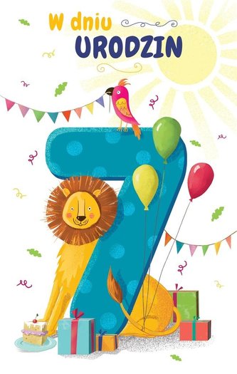 Kartka okolicznościowa Urodziny 7 C07