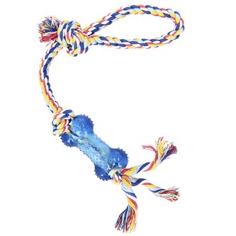 Psí hračka na přetahování kost na laně 35cm