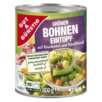 GG Eintopf s fazolkami, hovězím masem a uzenou slaninou 800g