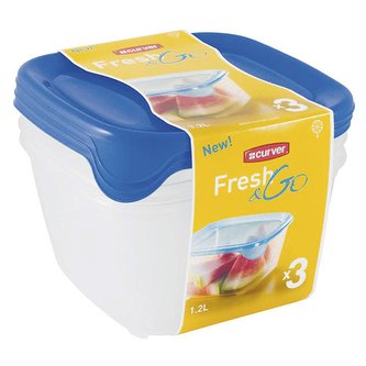 Sada dóz "Fresh&go", 3x 1,2 l, CURVER 182220