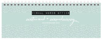 Tischquerkalender Visual Words Office 2022