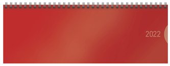 Tischquerkalender Classic Colourlux rot 2022