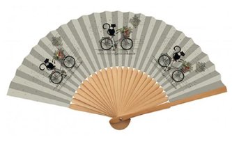 Bambusový vějíř BUG ART KIUB - Kočka na kole