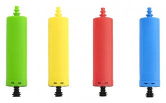 Pumpa na balónky plast 28x6cm 4 barvy karneval