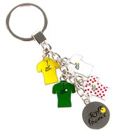 Kovová klíčenka Tour de France: 5 přívěsků (7 x 2 cm)
