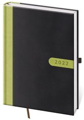 Diář 2022 Bora - černo/zelený, denní, A5