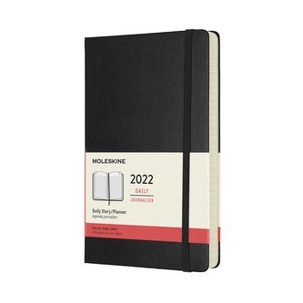 Moleskine Diář 2022 denní tvrdý černý L