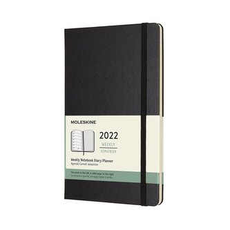 Moleskine Plánovací zápisník 2022 tvrdý černý L