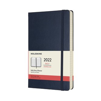 Moleskine Diář 2022 denní tvrdý modrý L