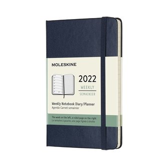 Moleskine Plánovací zápisník 2022 tvrdý modrý S
