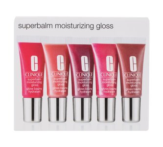 Clinique Superbalm lesk na rty 5 ml + lesk na rty 5 ml 01 Apricot + lesk na rty 5 ml 09 Currant + lesk na rty 5 ml 07 Lilac + lesk na rty 5 ml 04 Rootbeer
