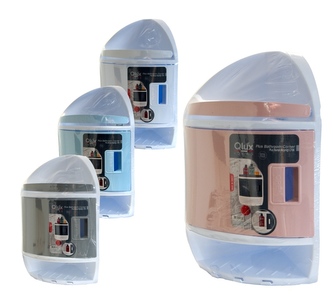 Rohová skříňka do koupelny/růžová,bílá,šedá,modrá/34x22,5x47cm