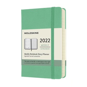 Moleskine Plánovací zápisník 2022 tvrdý zelený S