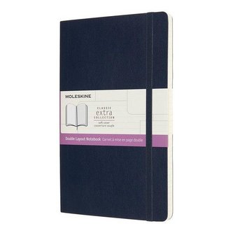 Moleskine Zápisník měkký linkovaný-čistý modrý M