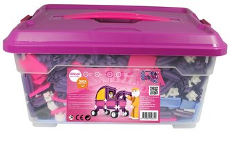 Stavebnice SEVA Pro holky 1 jumbo plast 1172ks v plastovém boxu 41x29x20cm