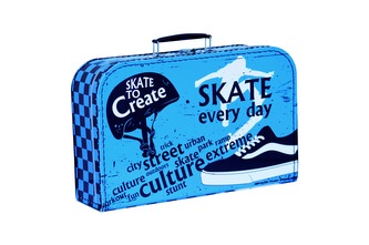 Kufřík Skate modro/černý 35 cm