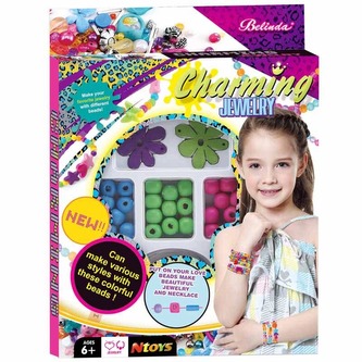 Sada korálků oválky, písmenka