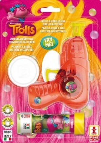 Bublifuková pistole Trolls + bublifuk 60 ml