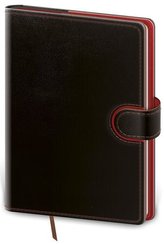 Diář 2022 Flip - černo/červený, týdenní, A5
