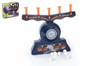 Foukací terč s míčky plast na baterie v krabici 40x36x9cm