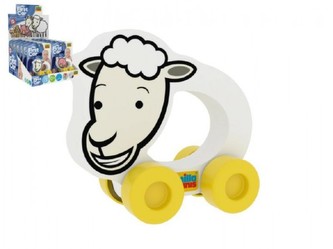 Moje první autíčko Ovečka pěna 8x8cm na kartě  0+(lze namixovat s ostatními zvířátky)