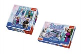 PACK Hra Sněhové dobrodružství Ledové království/Frozen + Puzzle 4v1 20,5x28,5cm mix druhů v krabici