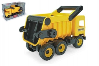 Auto middle Truck sklápěč plast 38cm žlutý v krabici Wader