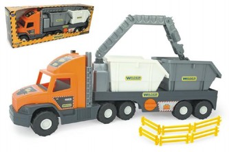 Auto Super Tech Truck kontejner plast 78cm v krabici Wader