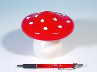 Pokladnička muchomůrka 11cm plast