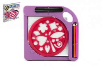 Kreslící tabulka inspiro Mandala 18ks plast 28x28cm v krabici