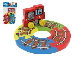Moje první koleje – základní okruh puzzle pěna 5ks v sáčku 18x29cm 0+
