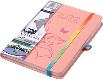 Kalendarz 2022 B6 Tyg. Hip Hop morelowy ELEFANT