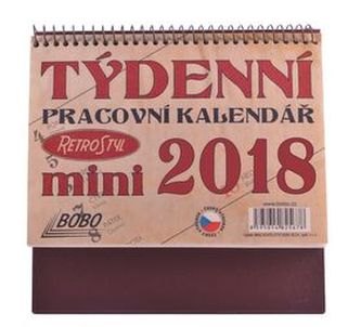 Týdenní pracovní retro kalendář mini 2018