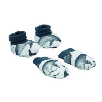 Kojenecký bavlněný set-capáčky a rukavičky Nicol Dolphin - velikost Univerzální