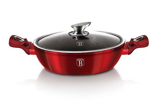 Pekáč Berlingerhaus kulatý s mramorovým povrchem a poklicí 32 cm Burgundy Metallic Line BH-1264 Pekáč Berlingerhaus kulatý s mramorovým povrchem a poklicí 32 cm Burgundy Metallic Line BH-1264