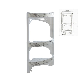 Polička koupelnová mramor bílý v56cm/š30,5cm/h20cm