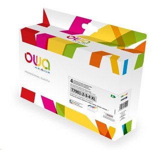 OWA Armor cartridge pro EPSON PACK 4 REMAN. T79XL BCMY, 45.5ml/3x19.5ml/2690p/3x2000p, T7901/T7902/T7903/T7904,CMYK