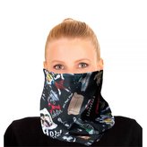 Multifunkční šátek Friends|Přátelé: (54 x 54 cm) černý polyester