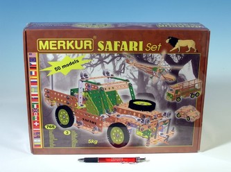 Stavebnice Merkur SAFARI Set 765ks v krabici 36x27x8cm