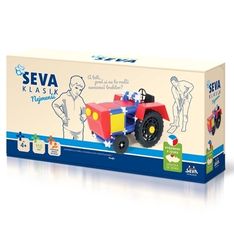Stavebnice Seva Traktor plast 115ks v krabici 31,5x16,5x7,5cm