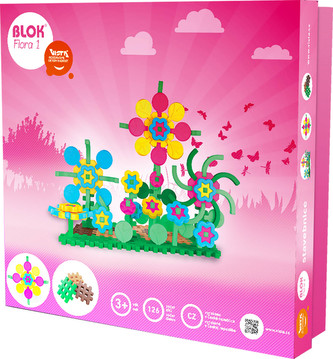 Stavebnice Blok Flora 1 126ks v krabici 35x33,5x3,5cm