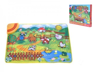 Elektronická hrací podložka piánko Moje první zvířátka 68x48cm na baterie v krabici 6m+MPZ