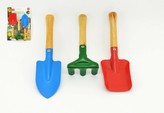 Zahradní nářadí dřevo/kov 15-22cm 3ks na kartě