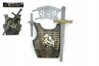 Rytířská sada brnění plast meč 50cm + doplňky v sáčku