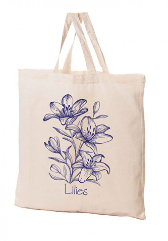 KPPS Přírodní bavlněná taška 16 l Tulipán