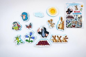 Vodolepky Krtek motiv Krtek a zajíček pěnová sada 12ks v krabičce 19x24x5cm